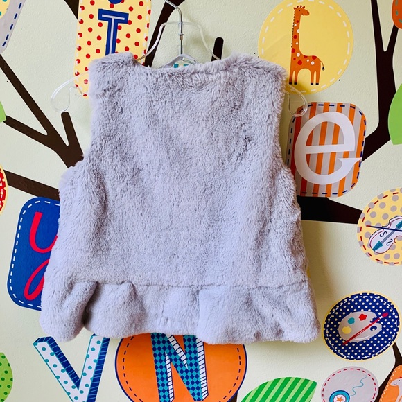 Gymboree Faux Fur Peplum Prima Ballerina Vest 2T - Picture 5 of 5